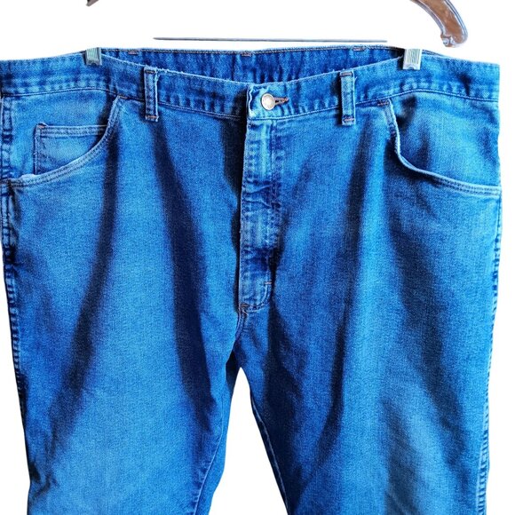 40x29 Vintage 90's Wrangler Authentic Denim Jeans Straight Leg Mens Perfect Fade - Picture 4 of 5